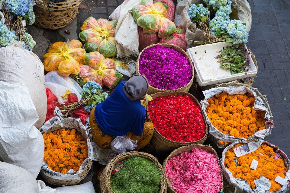 market stall at Pasar Pakem market near Mount Merapi, Pakem, Yogyakarta
