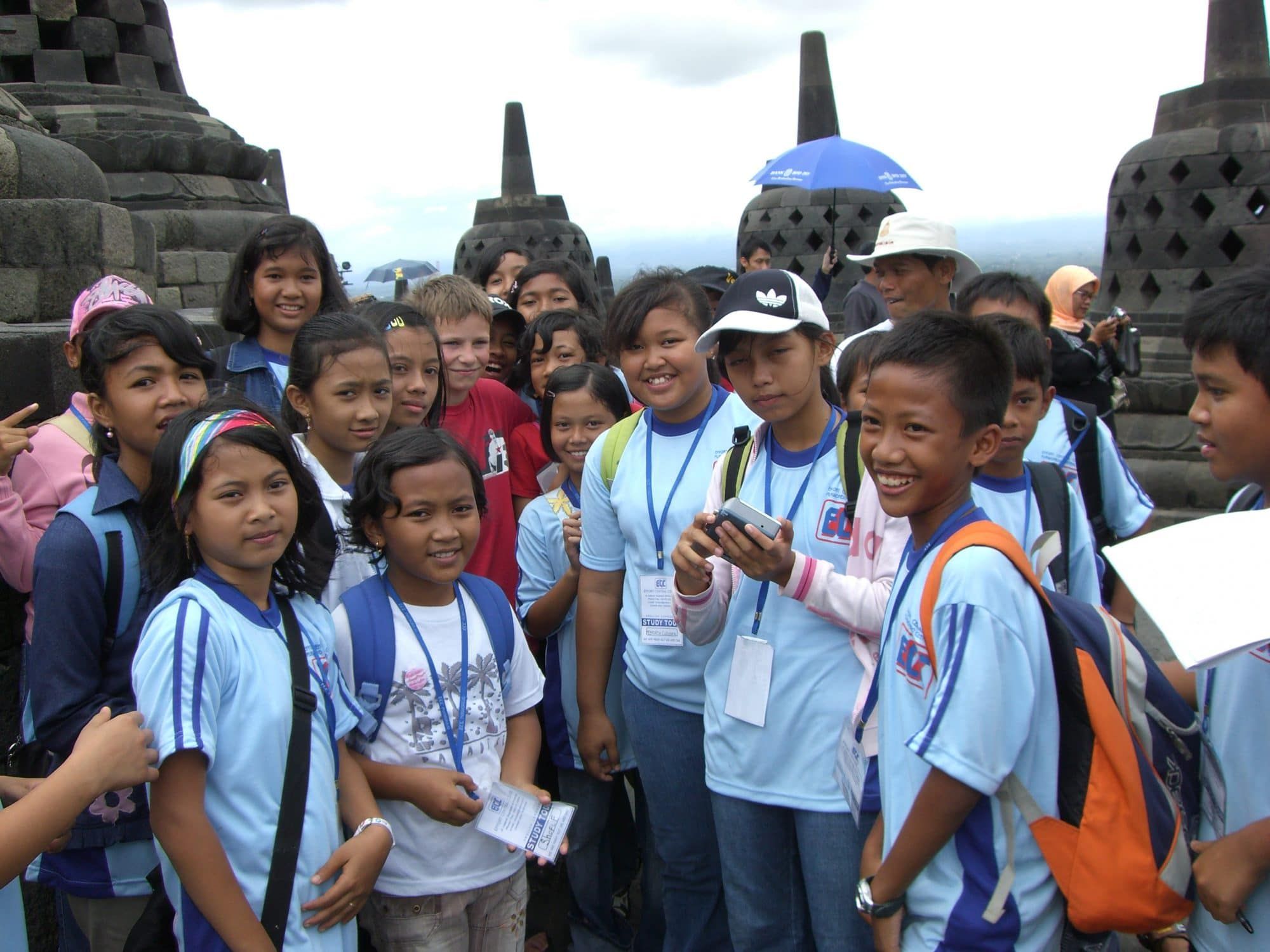 Borobudur's stupa terraces at dawn — UNESCO World Heritage site in Central Java